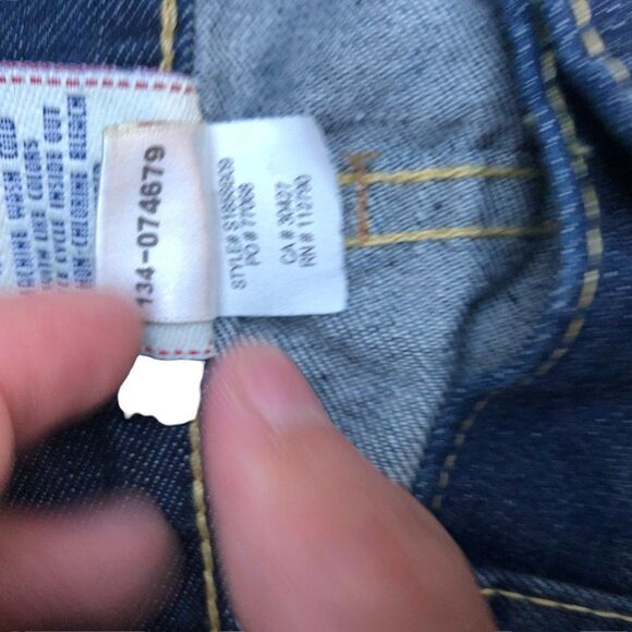 VINTAGE True Religion Jeans Size 36 BILLY Blue - Picture 5 of 9